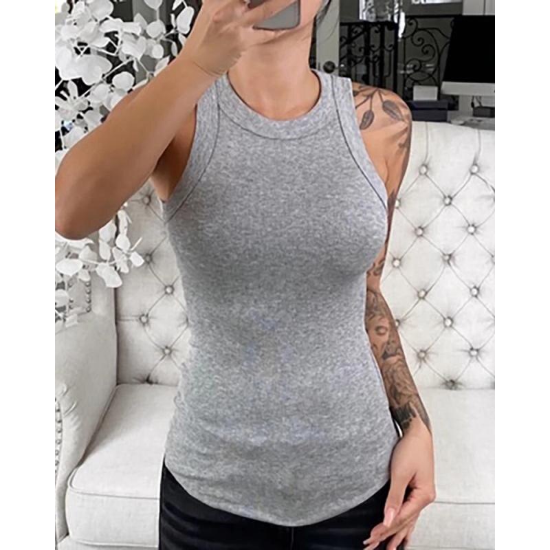 Aliams | Klassisches Körpergefühl Damen Ripp-Tanktop