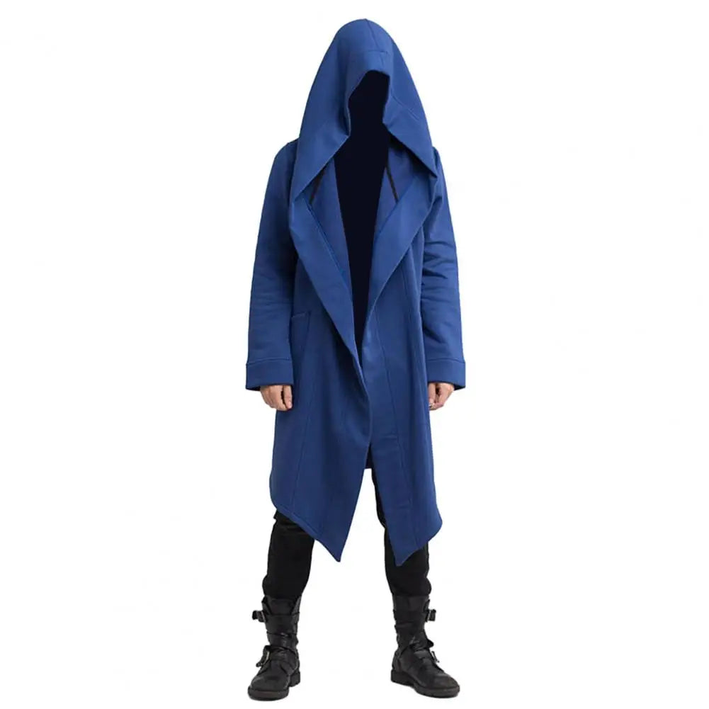 Aliams | Lange Strickjacke Im Gothic Stil mit Kapuze für Herren