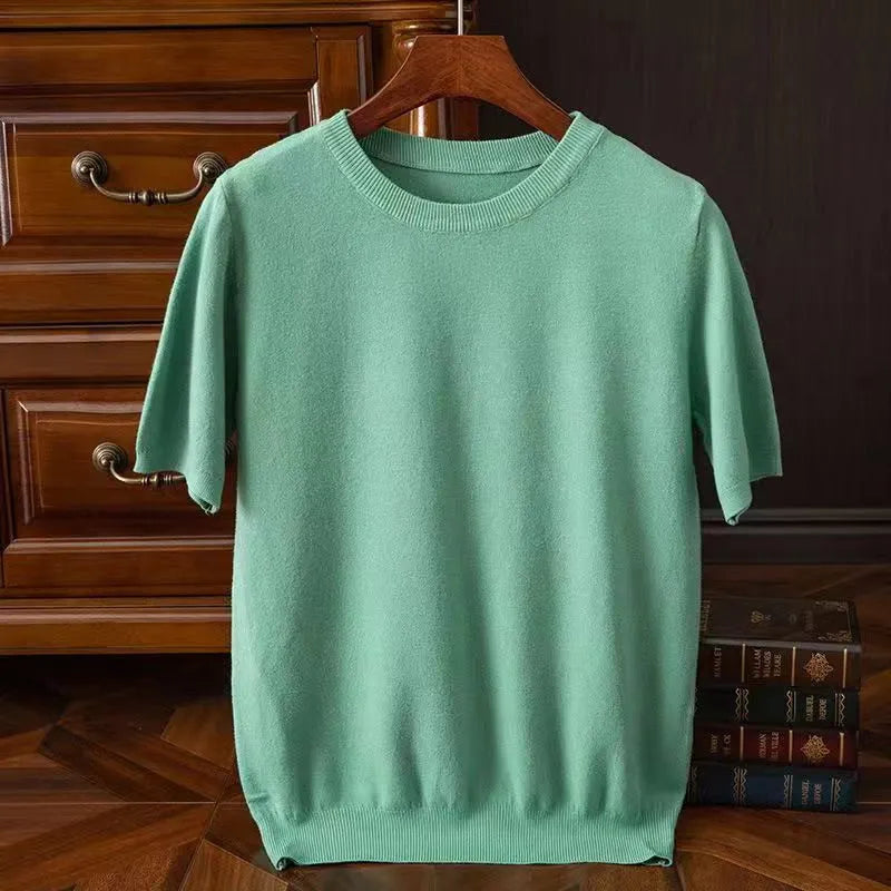 Aliams | Kaschmir Kurzarm T-Shirt