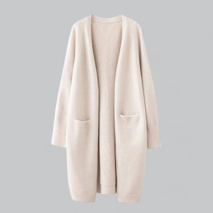 Aliams | Klassischer Langer Cashmere Strickjacke für Frauen