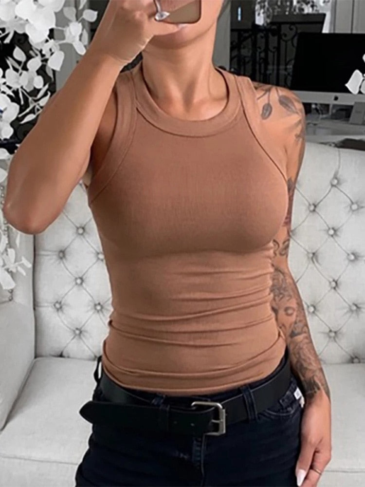 Aliams | Klassisches Körpergefühl Damen Ripp-Tanktop