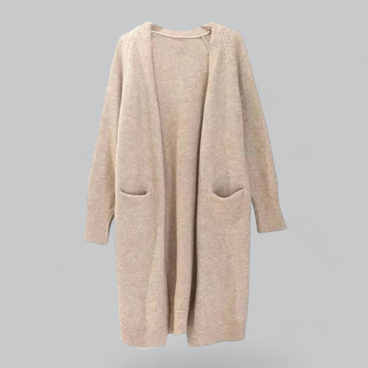 Aliams | Klassischer Langer Cashmere Strickjacke für Frauen
