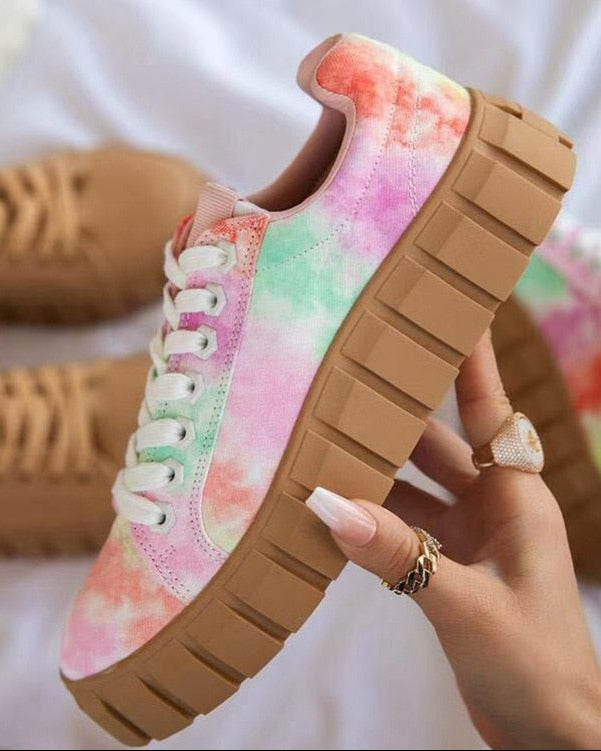 Aliams | Wildleder Sneakers Mit Klobigem Plateau Für Damen