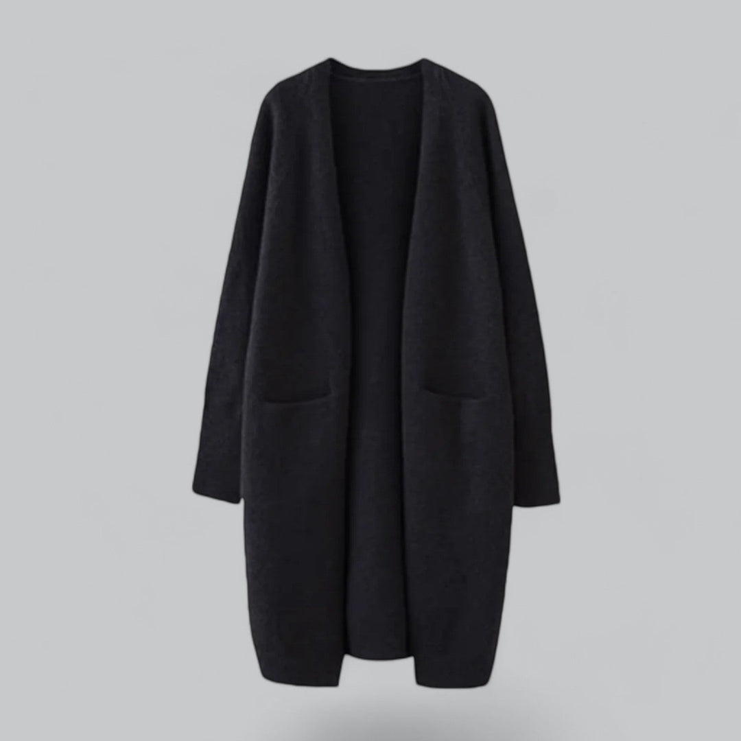 Aliams | Klassischer Langer Cashmere Strickjacke für Frauen