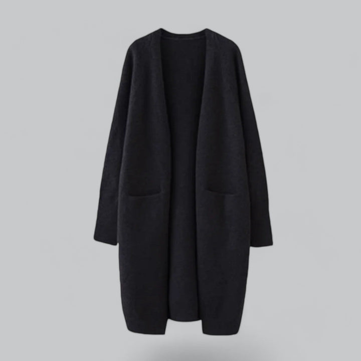 Aliams | Klassischer Langer Cashmere Strickjacke für Frauen