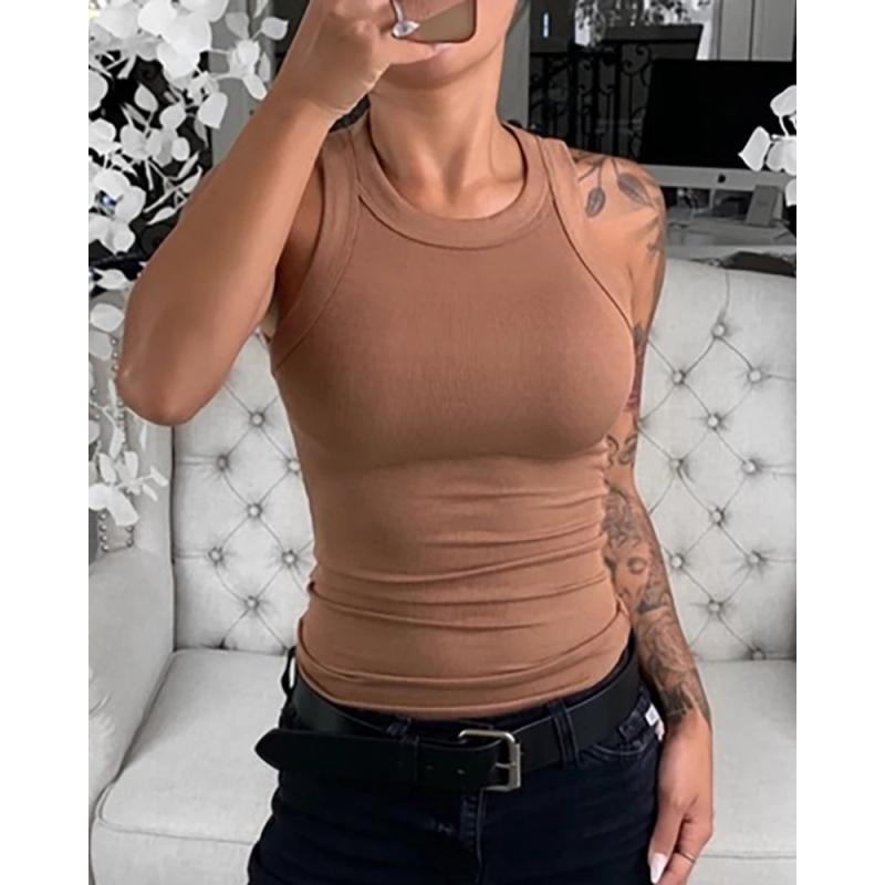 Aliams | Klassisches Körpergefühl Damen Ripp-Tanktop