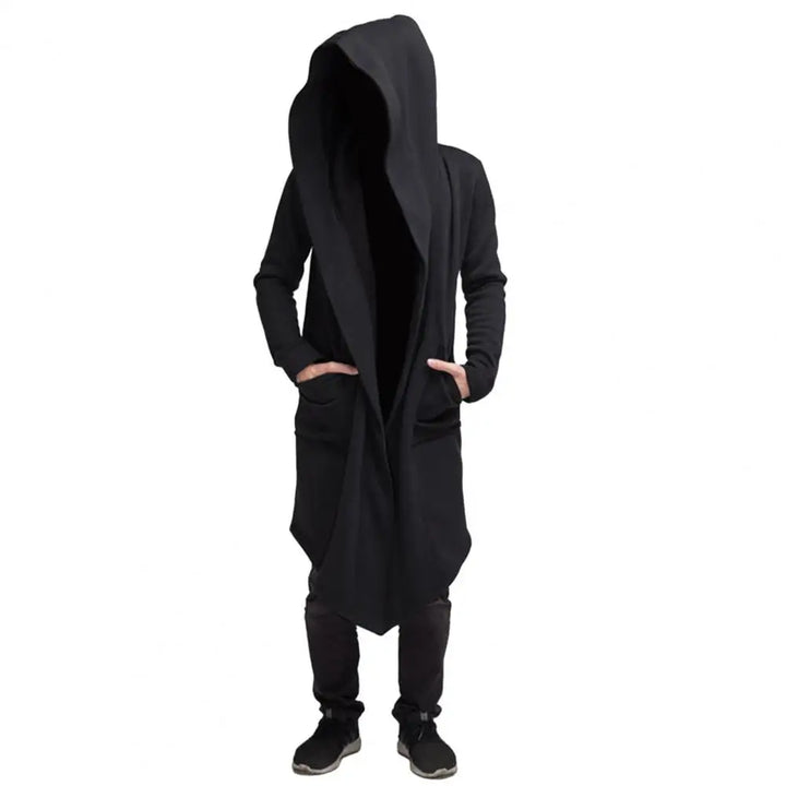 Aliams | Lange Strickjacke Im Gothic Stil mit Kapuze für Herren