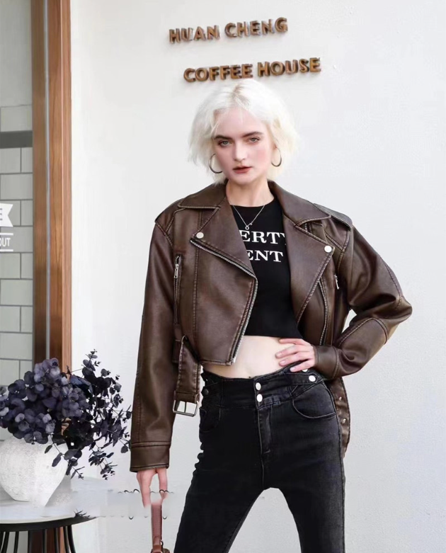 Aliams | Kurze Lederjacke Damen