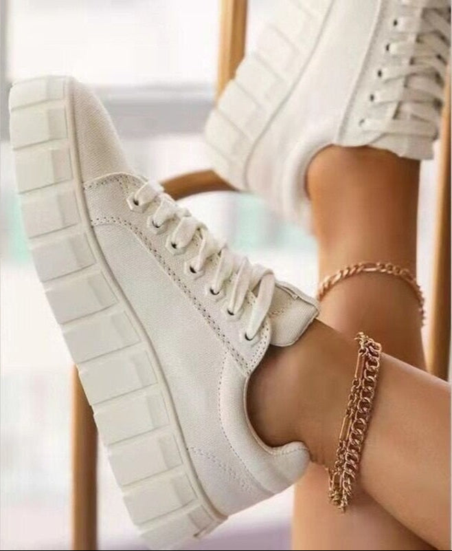 Aliams | Wildleder Sneakers Mit Klobigem Plateau Für Damen