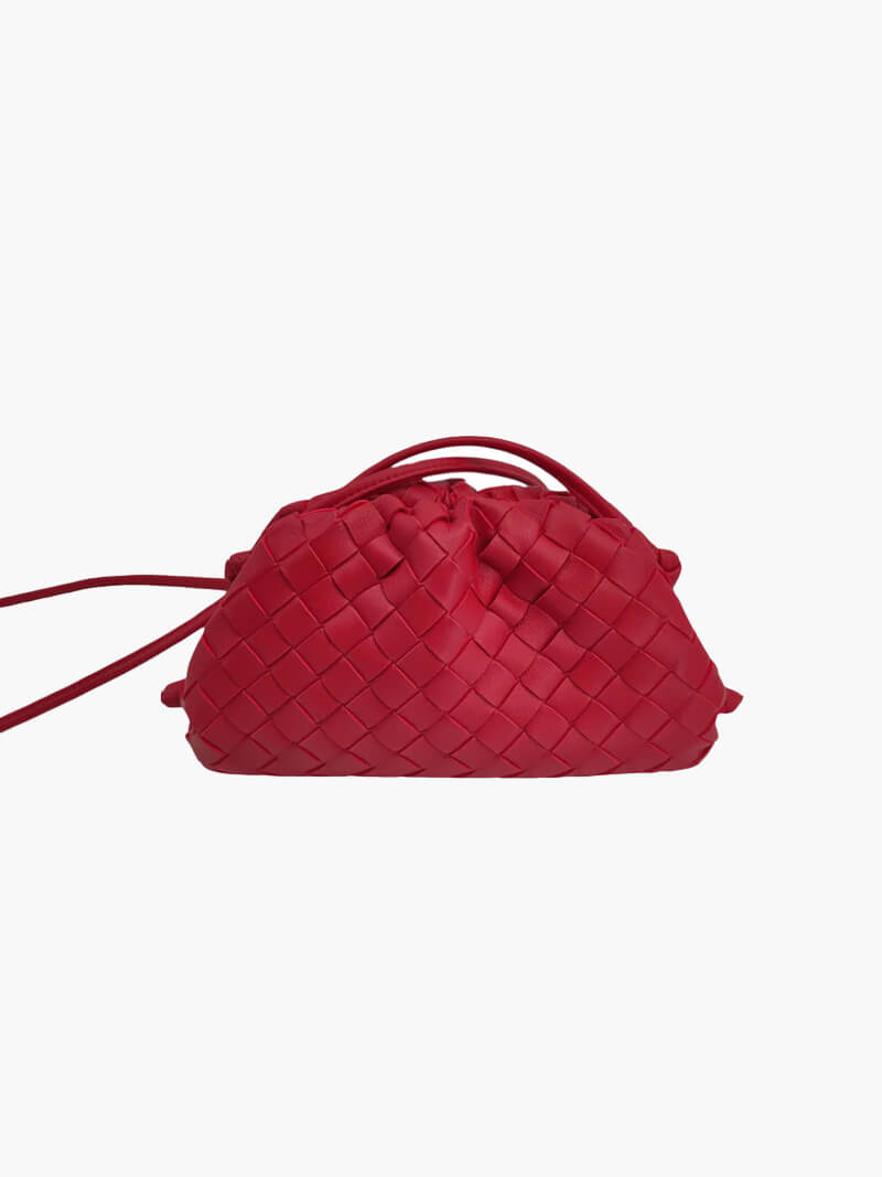 Aliams | Leder Umhängetasche für Damen Minimalistische Gewebte Tasche