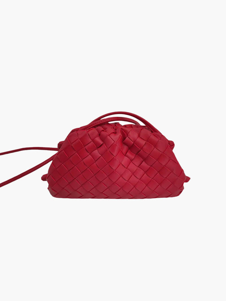 Aliams | Leder Umhängetasche für Damen Minimalistische Gewebte Tasche