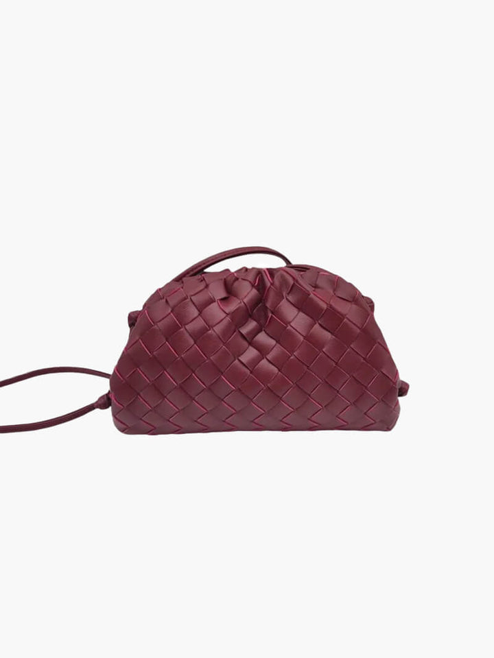 Aliams | Leder Umhängetasche für Damen Minimalistische Gewebte Tasche