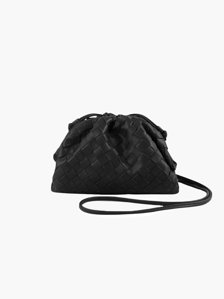 Aliams | Leder Umhängetasche für Damen Minimalistische Gewebte Tasche