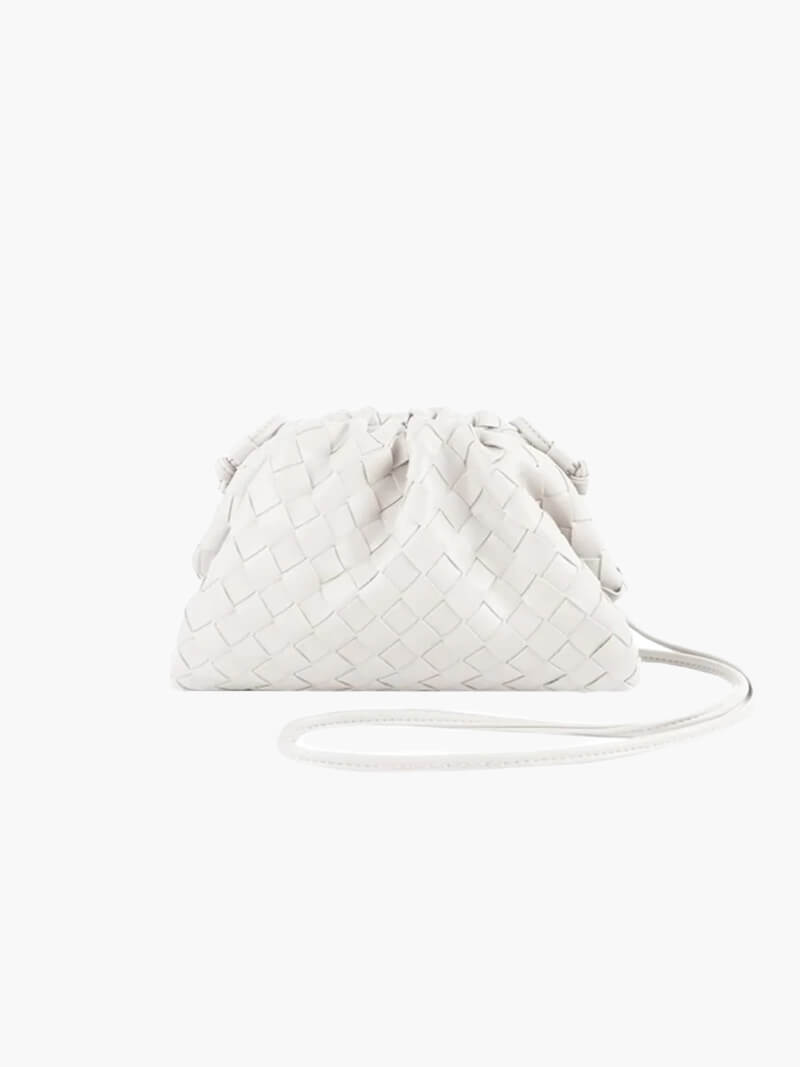 Aliams | Leder Umhängetasche für Damen Minimalistische Gewebte Tasche