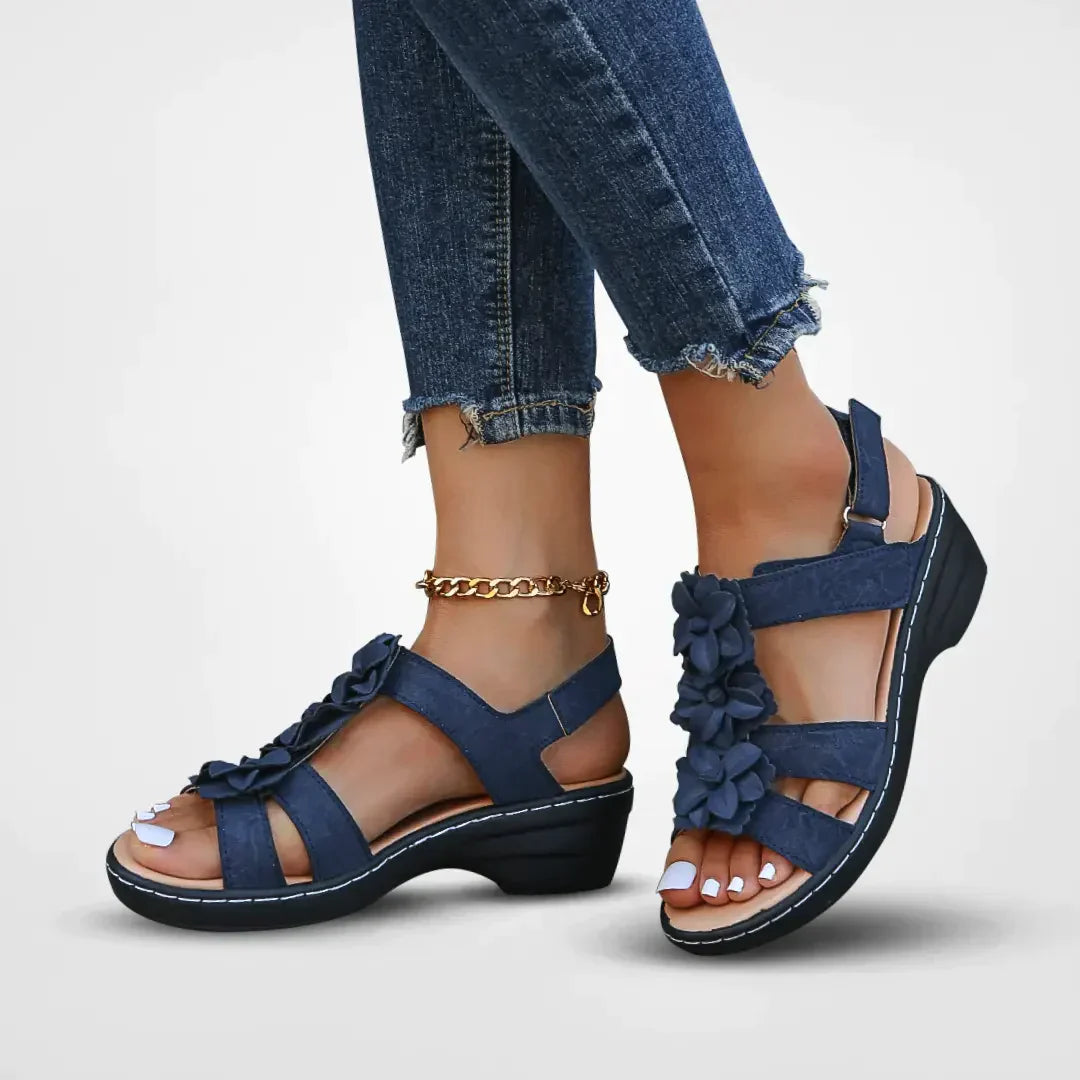 Aliams | Orthopädische Sandalen Mit Blumenmuster Für Damen