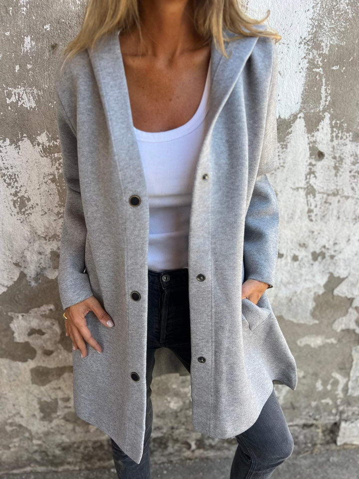 Aliams | Lässige Einreiher Blazer mit Kapuze