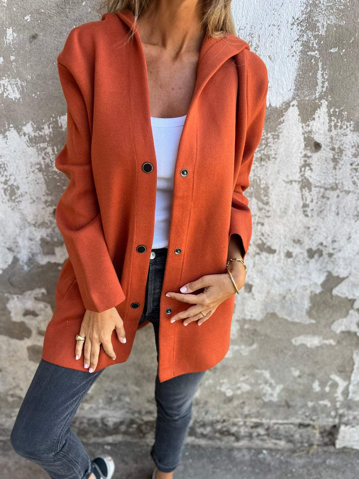 Aliams | Lässige Einreiher Blazer mit Kapuze