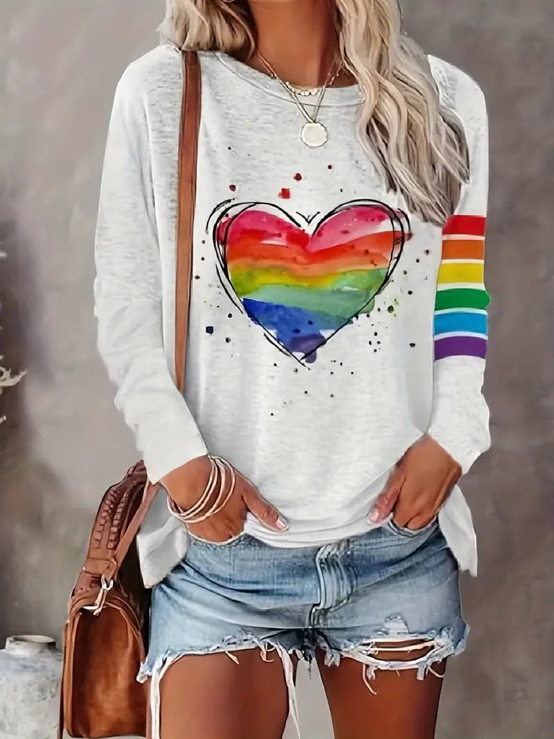 Aliams | Damen Regenbogen Shirt