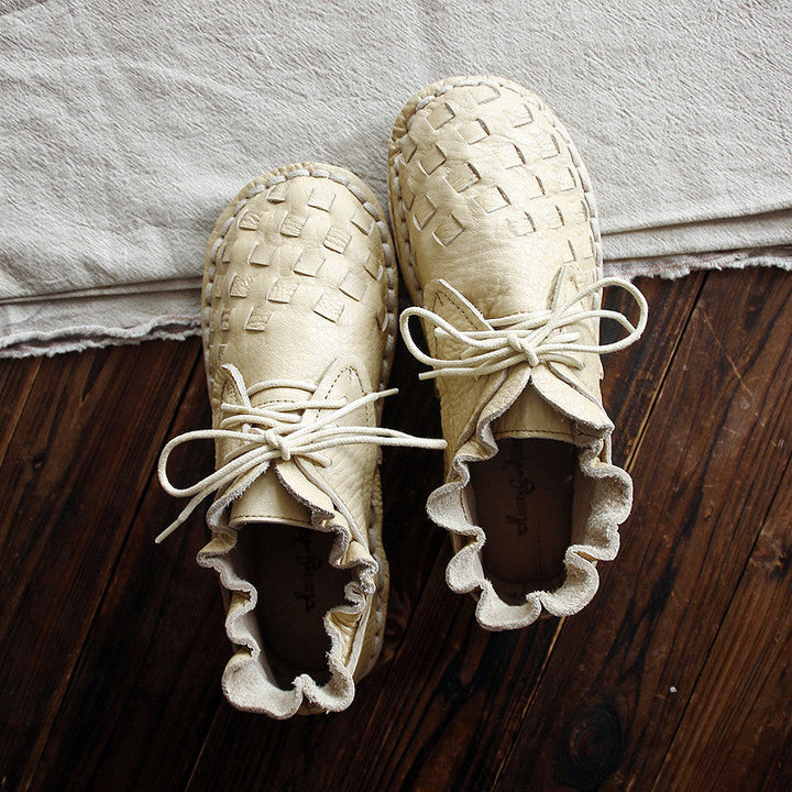 Aliams | Retro Künstlerisch Echtes Leder Damen Schuhe