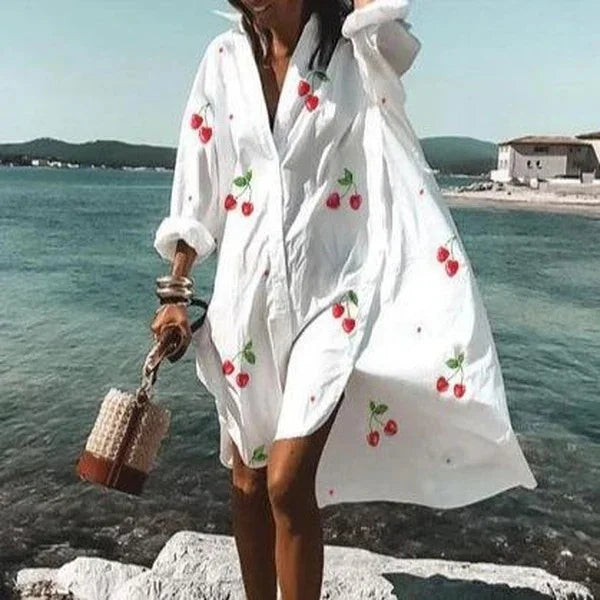 Aliams | Lässiges Mittellanges Hemdkleid für Frauen