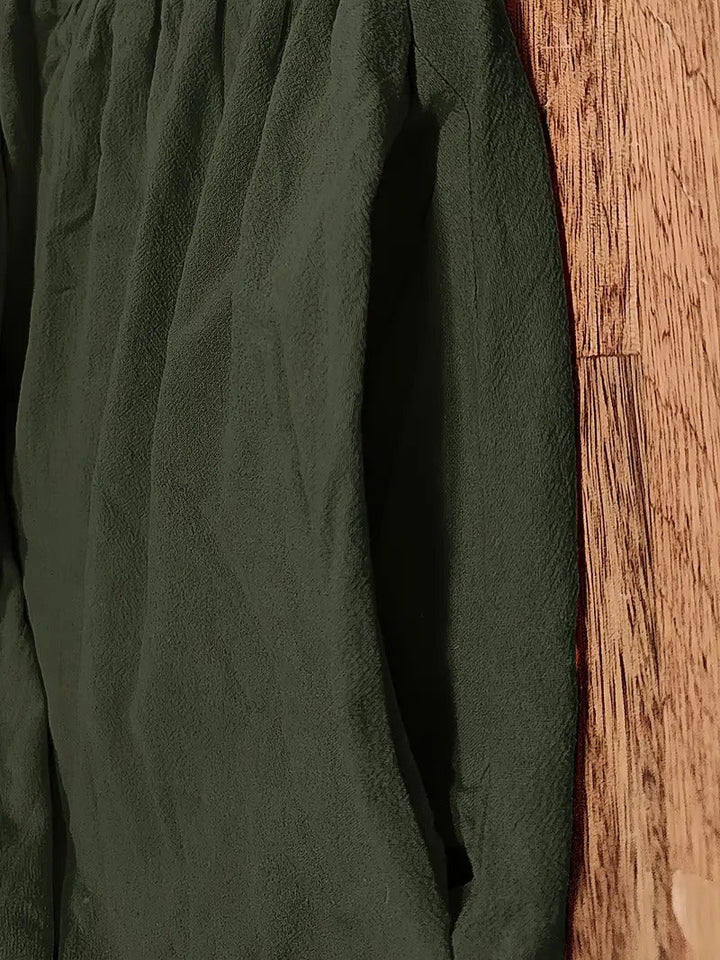 Aliams | Raffinierte Leinen Sommerkleid mit Praktischen Taschen