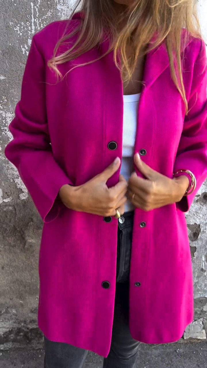 Aliams | Lässige Einreiher Blazer mit Kapuze