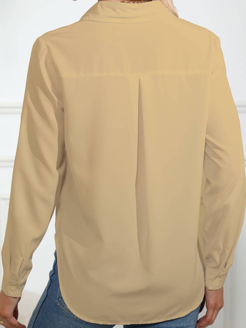 Aliams | Solides, Schlichtes Hemd mit Knopfleiste Vorne