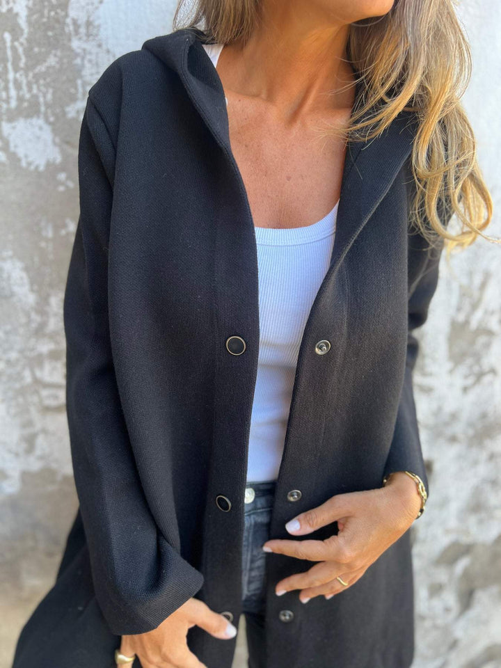 Aliams | Lässige Einreiher Blazer mit Kapuze