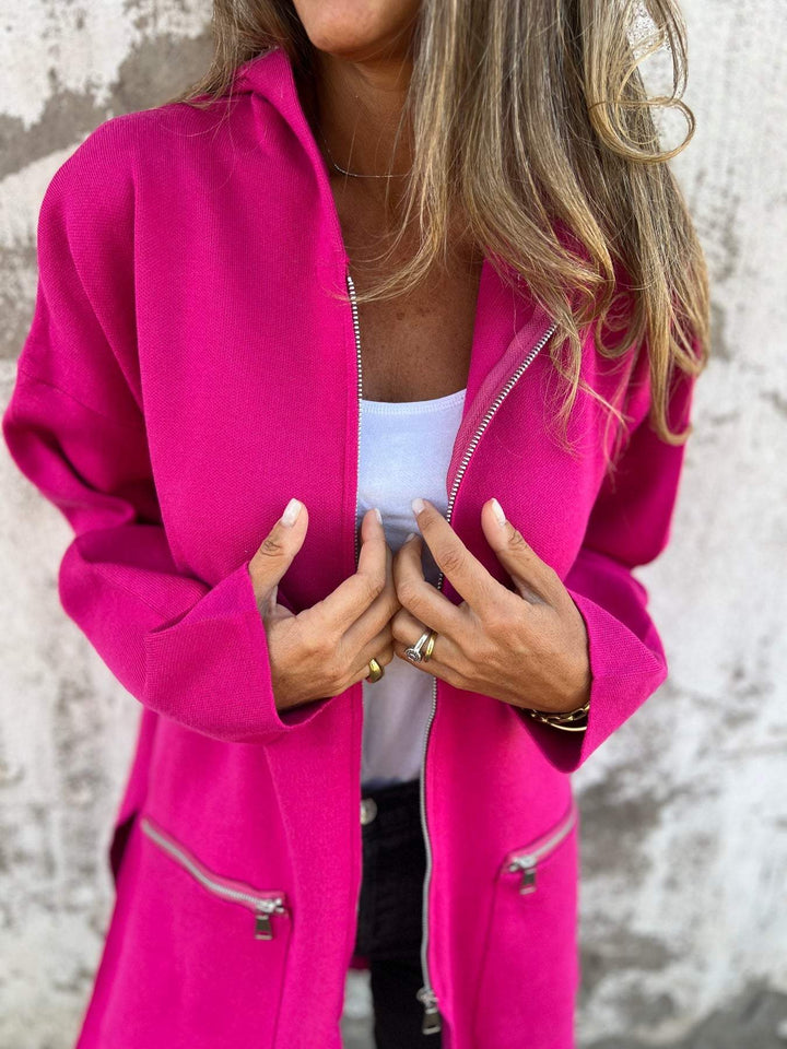 Aliams | Lässige Langarmjacke Mit Reißverschluss Für Damen