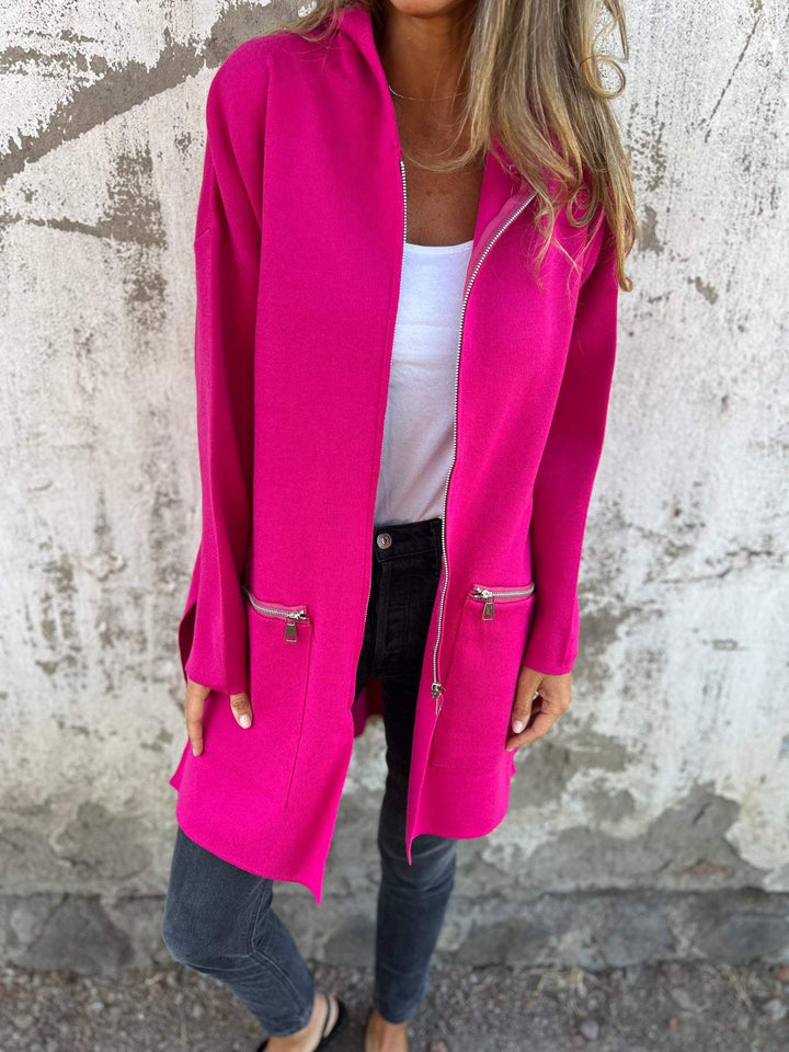 Aliams | Lässige Langarmjacke Mit Reißverschluss Für Damen