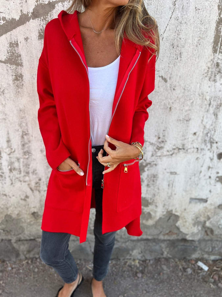 Aliams | Lässige Langarmjacke Mit Reißverschluss Für Damen