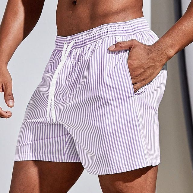Aliams | Klassische Gestreifte Boardshorts