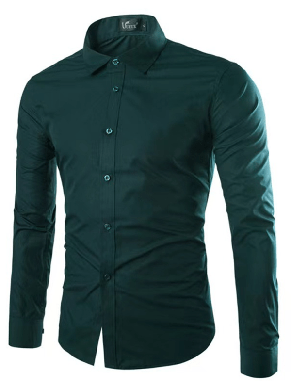 Aliams | Lässiges Bügelfreies Slim Fit Herrenhemd