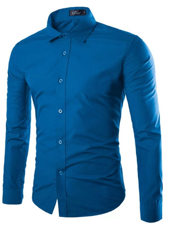 Aliams | Lässiges Bügelfreies Slim Fit Herrenhemd