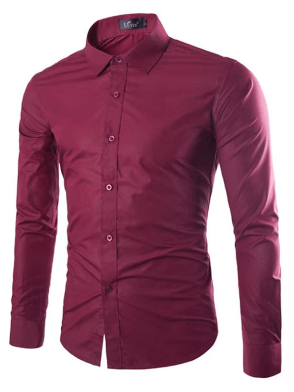 Aliams | Lässiges Bügelfreies Slim Fit Herrenhemd