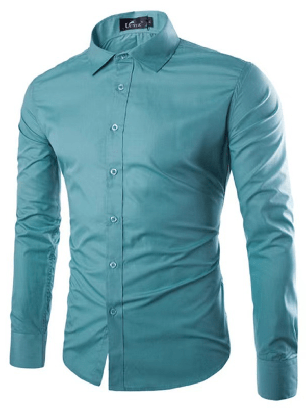 Aliams | Lässiges Bügelfreies Slim Fit Herrenhemd