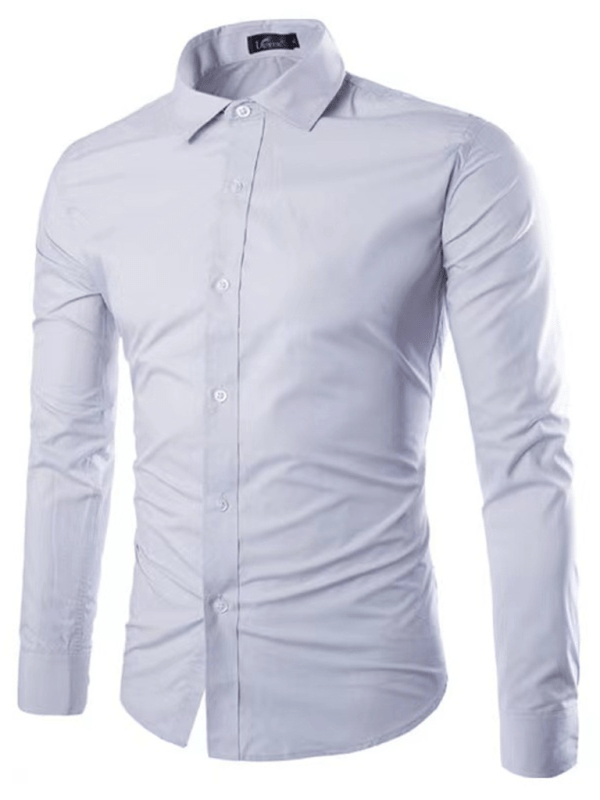 Aliams | Lässiges Bügelfreies Slim Fit Herrenhemd
