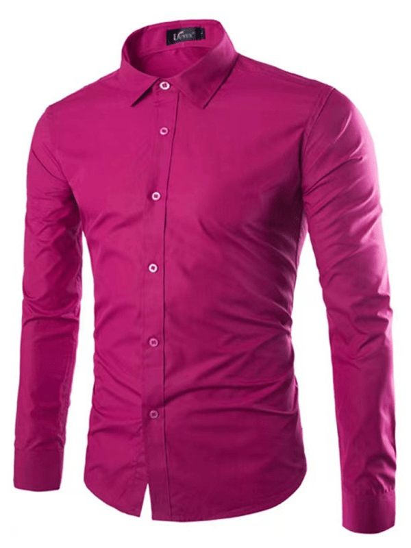 Aliams | Lässiges Bügelfreies Slim Fit Herrenhemd