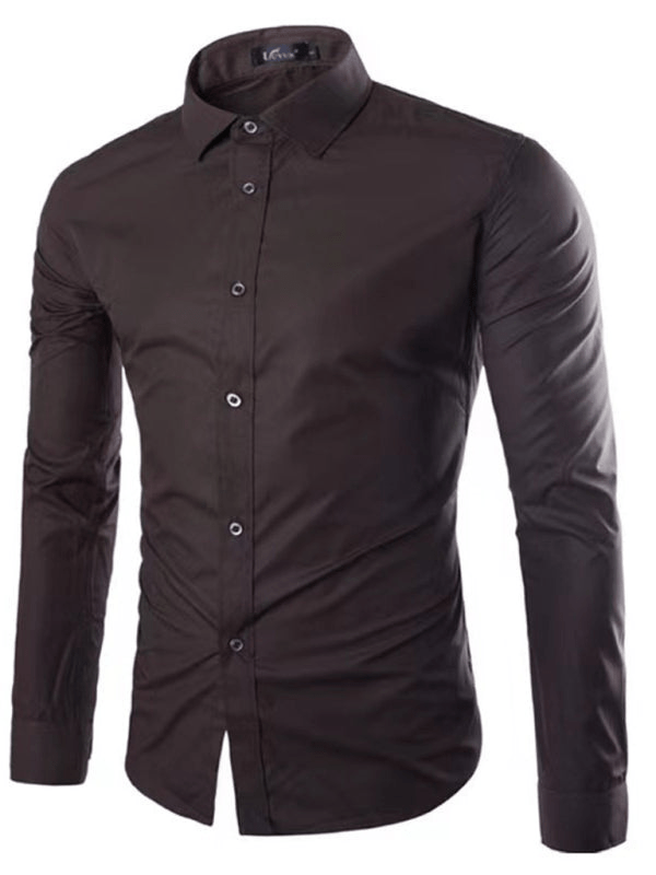 Aliams | Lässiges Bügelfreies Slim Fit Herrenhemd