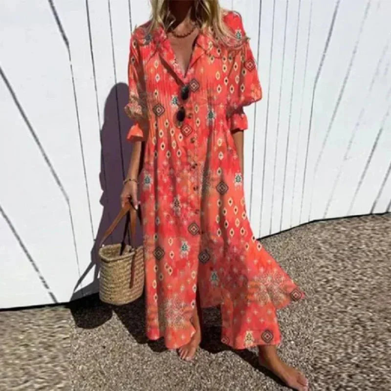 Aliams | Klassisches Boho Maxi Kleid