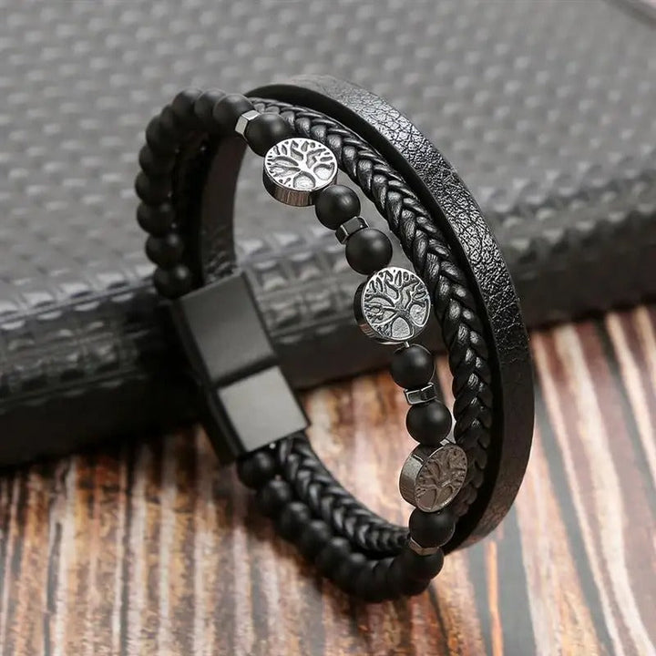 Aliams | Lederarmband Im Antiken Stil mit Metallverschluss