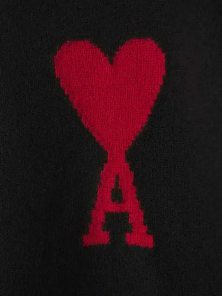 Aliams | Luxuriöser Rundhalsausschnitt Herzmuster Pullover mit Langen Ärmeln