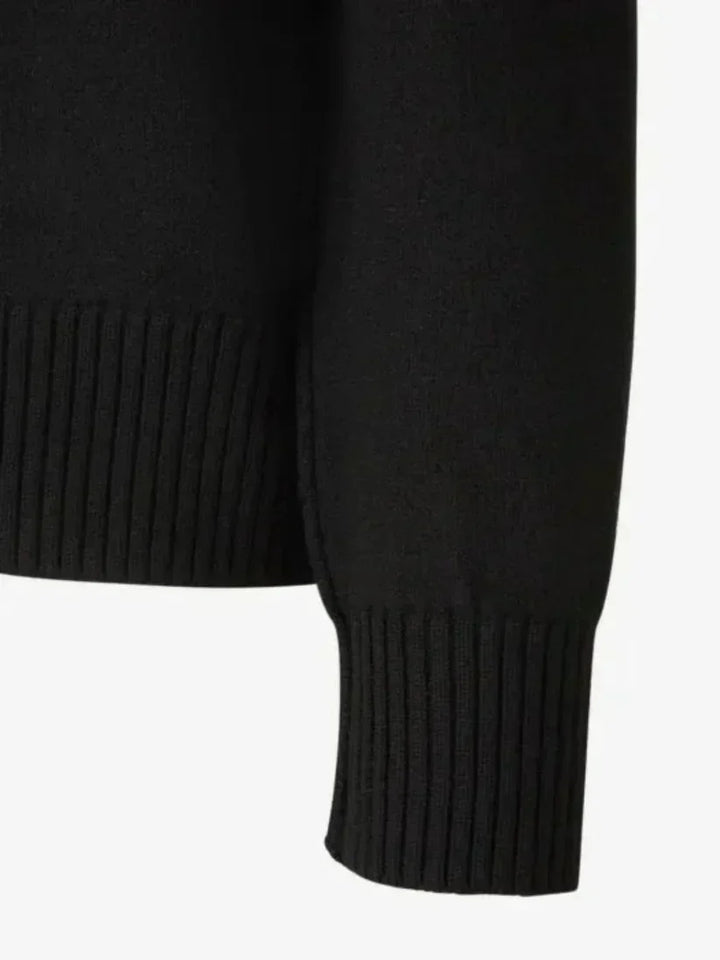 Aliams | Luxuriöser Rundhalsausschnitt Herzmuster Pullover mit Langen Ärmeln