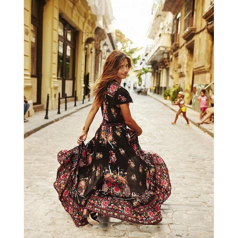 Aliams | Maxikleid Im Spanischen Stil