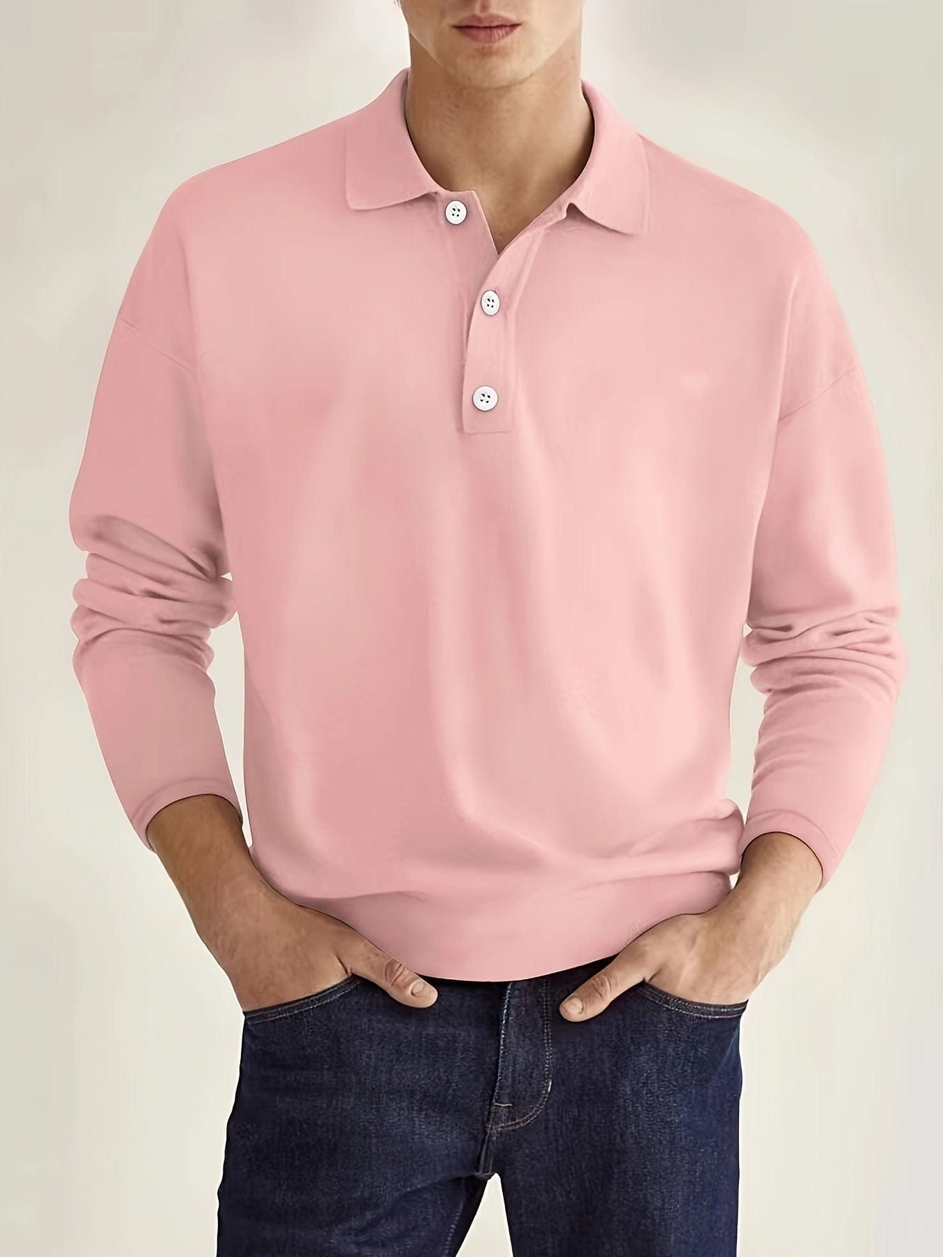 Denavio | Elegantes Langarm-Poloshirt