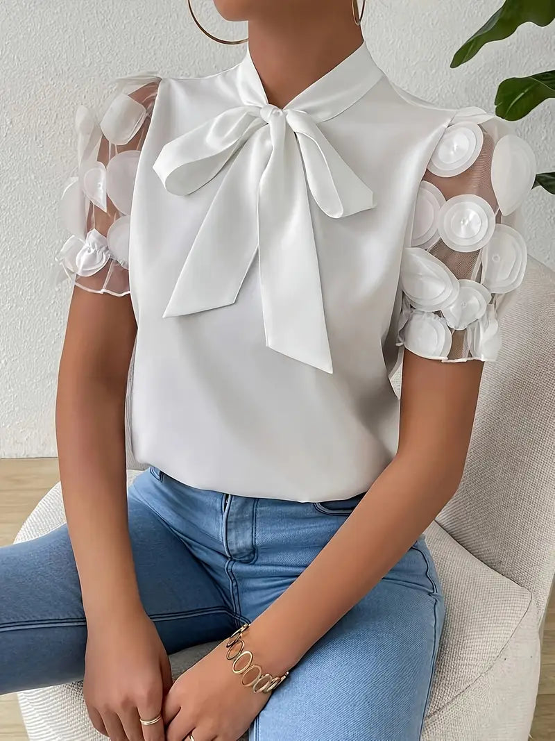 Aliams | Bluse mit Transparenten Puffärmeln