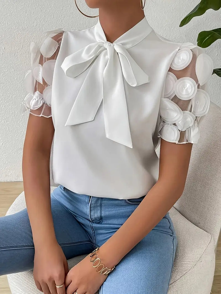 Aliams | Bluse mit Transparenten Puffärmeln