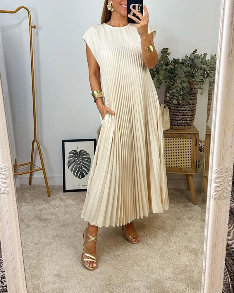Aliams | Ärmelloses Plisseekleid