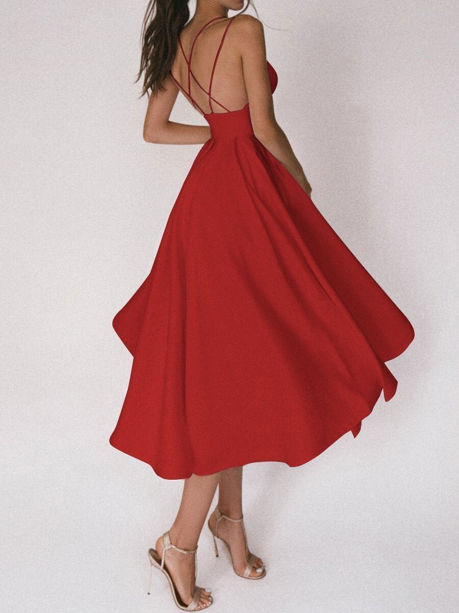 Aliams | Elegantes Midi-Kleid mit Trägern für Damen