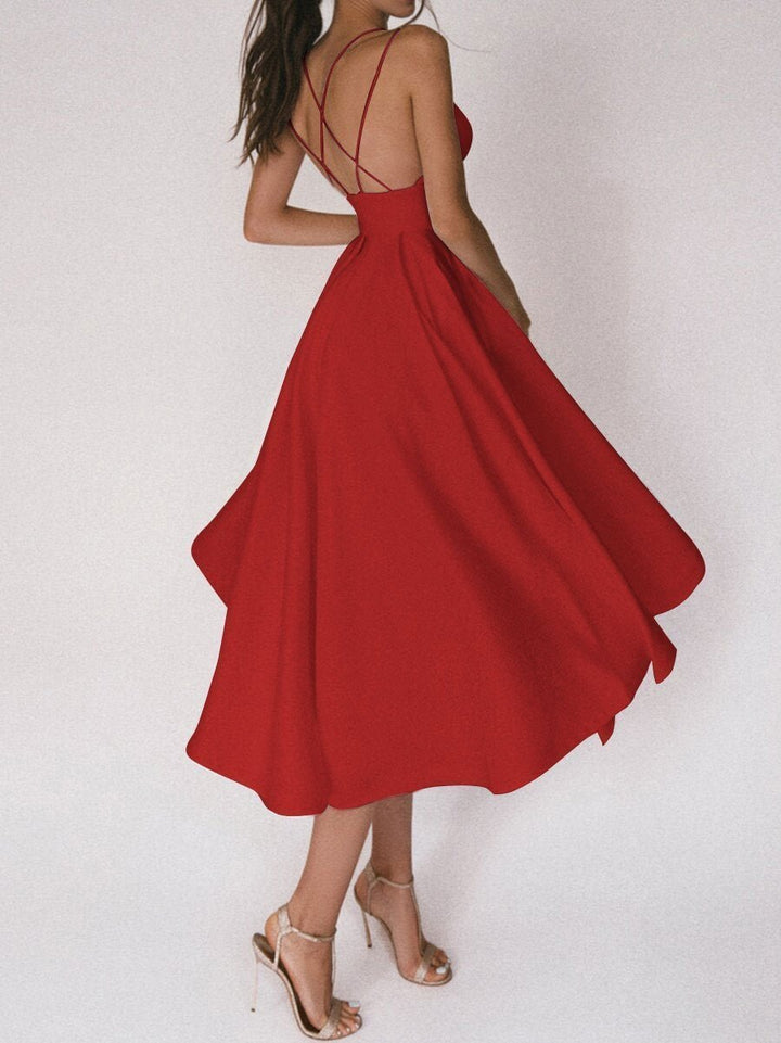 Aliams | Elegantes Midi-Kleid mit Trägern für Damen